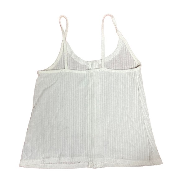 American Eagle Ribbed Button Front White Tank Top Women’s Size XS - Picture 2 of 6